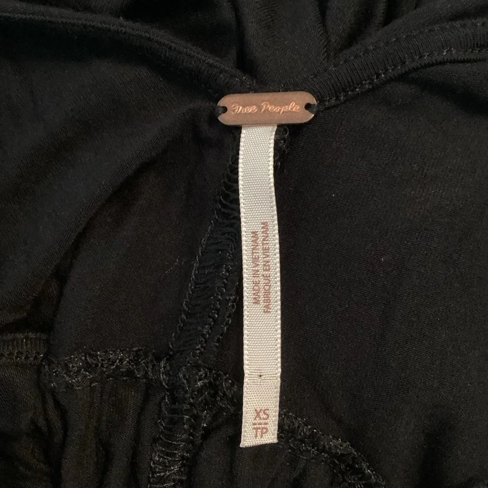 Free People Back in Town Top Size XS Black Tie Front